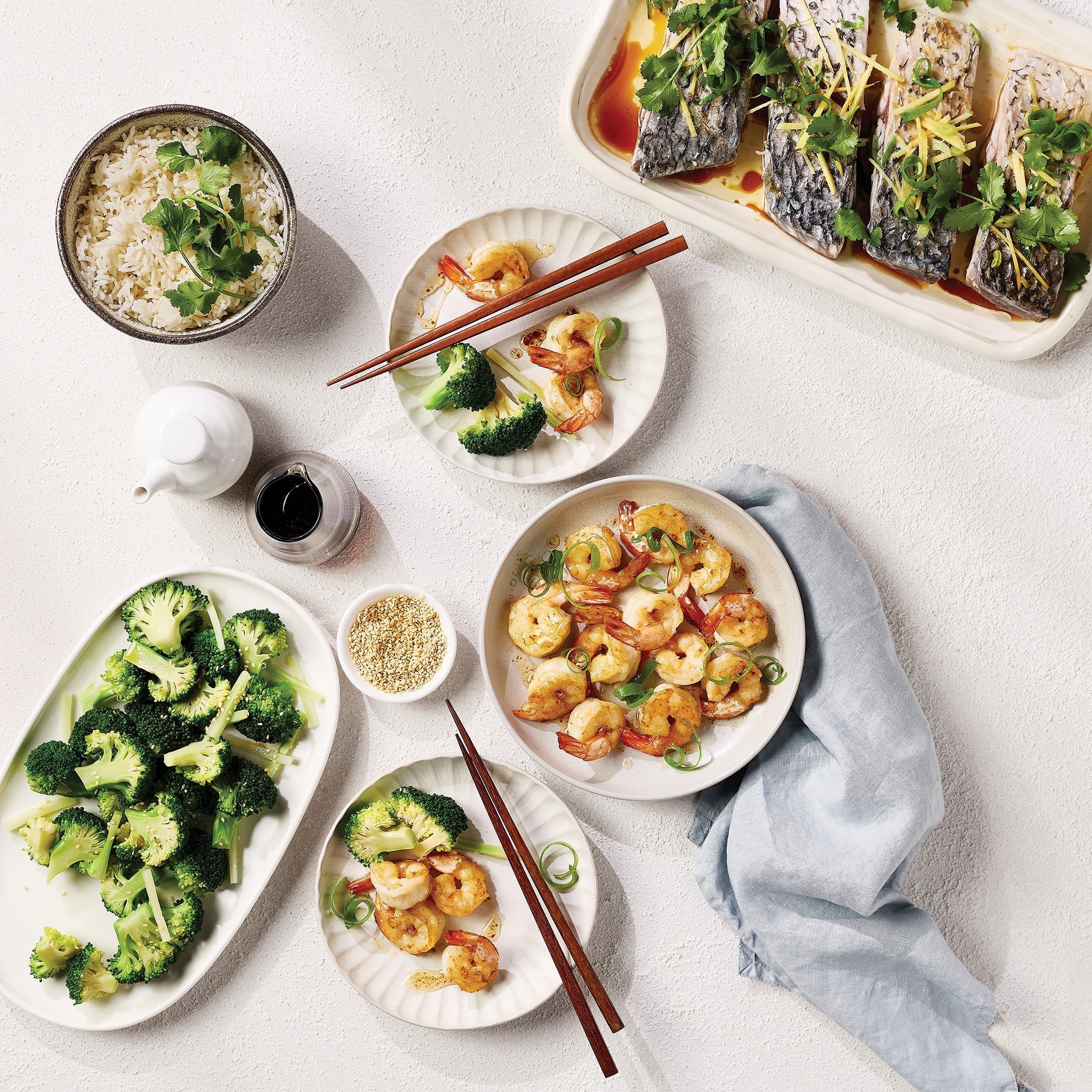 Pan Fried Garlic Prawns in Soy Sauce