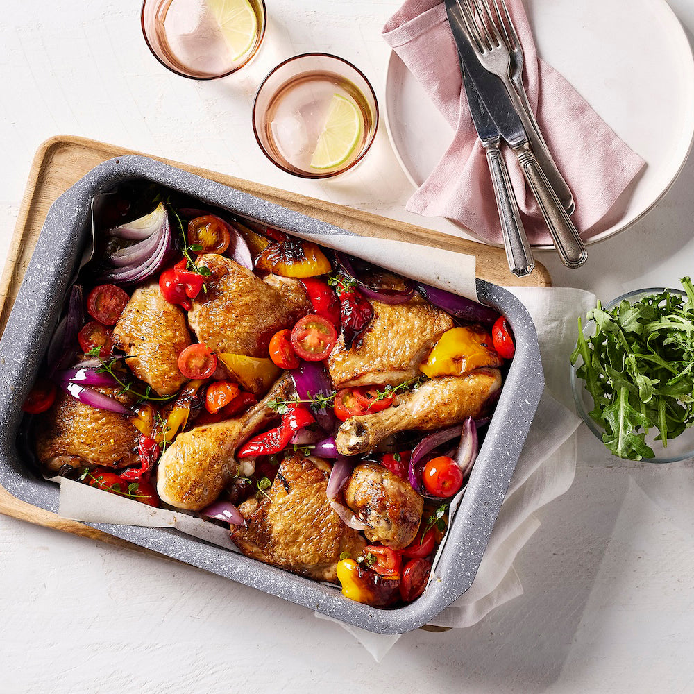 Mediterranean Roast Chicken Tray Bake