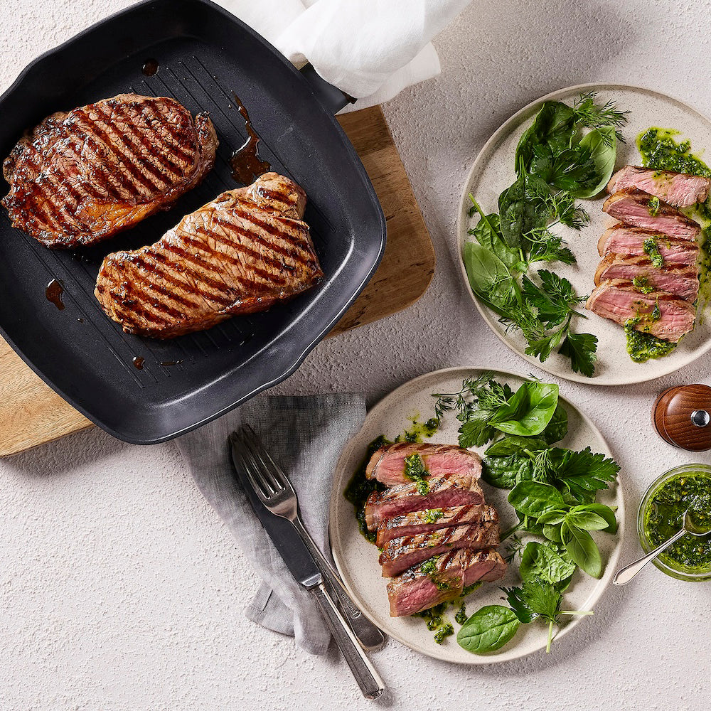 Steak with Pistachio Pesto
