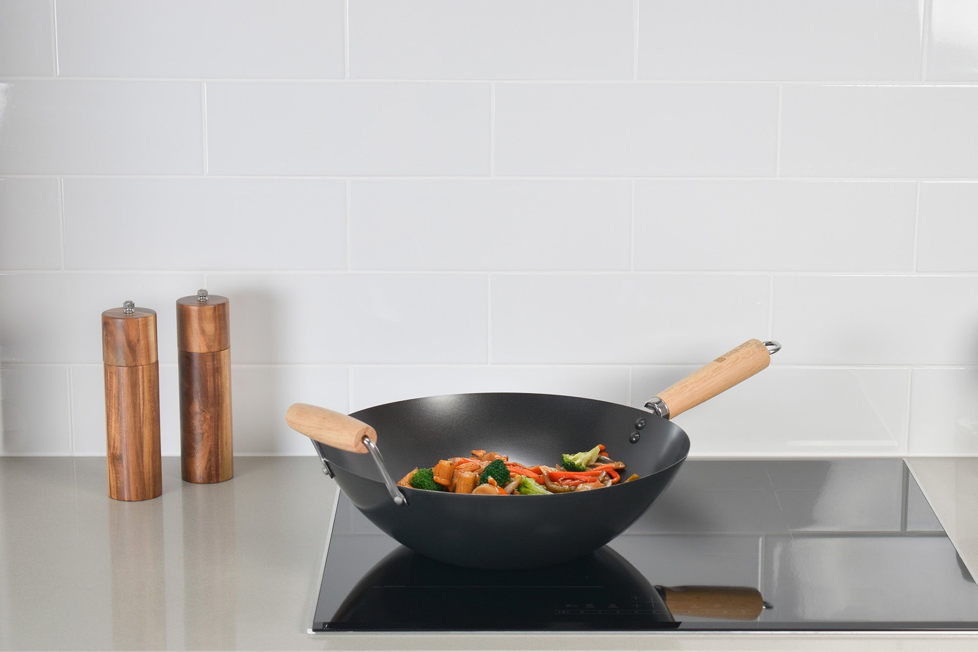 35cm Carbon Steel Non-Stick Wok